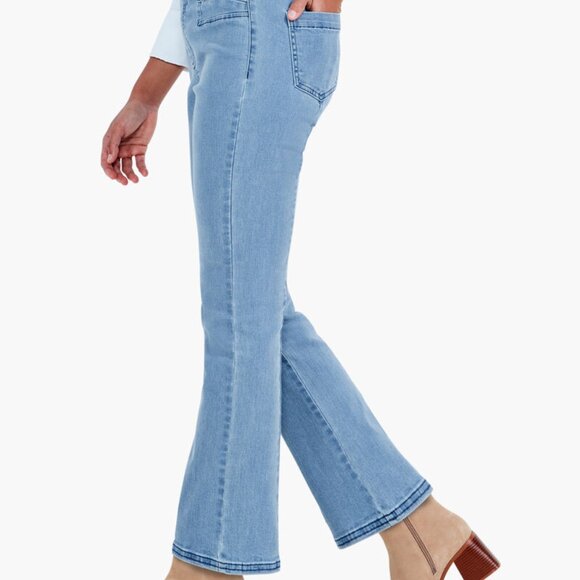 NWT Nic+Zoe Pull-On All Day Demi Boot Cut Jeans, Blue Haze - Size 8 - Picture 15 of 16